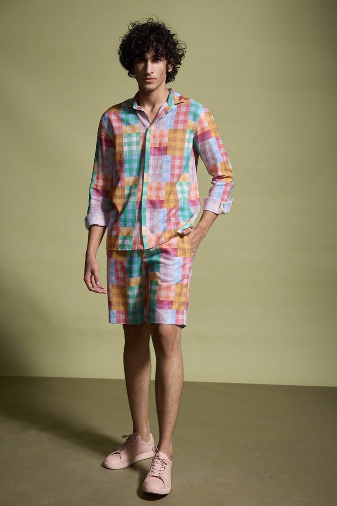 MULTICOLOUR CHECK SET - dash and dot dash and dot