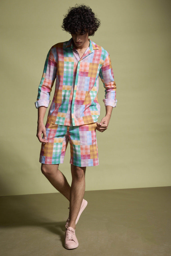 MULTICOLOUR CHECK SET - dash and dot dash and dot