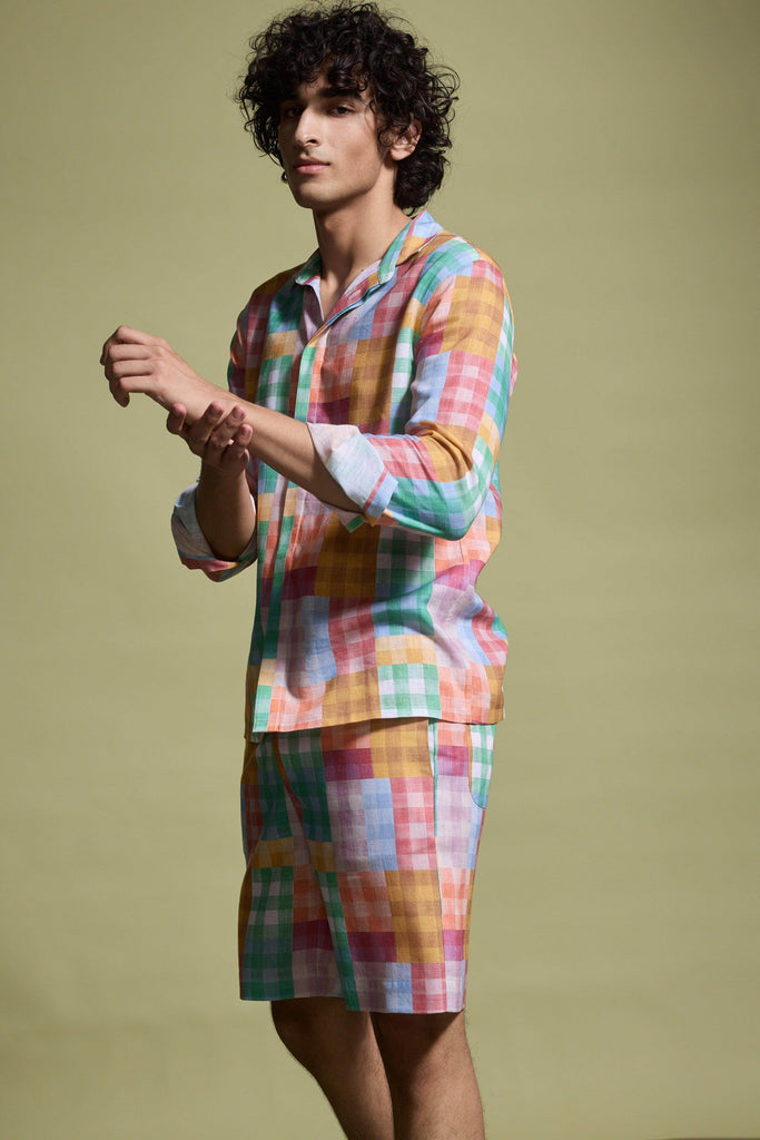 MULTICOLOUR CHECK SET - dash and dot dash and dot