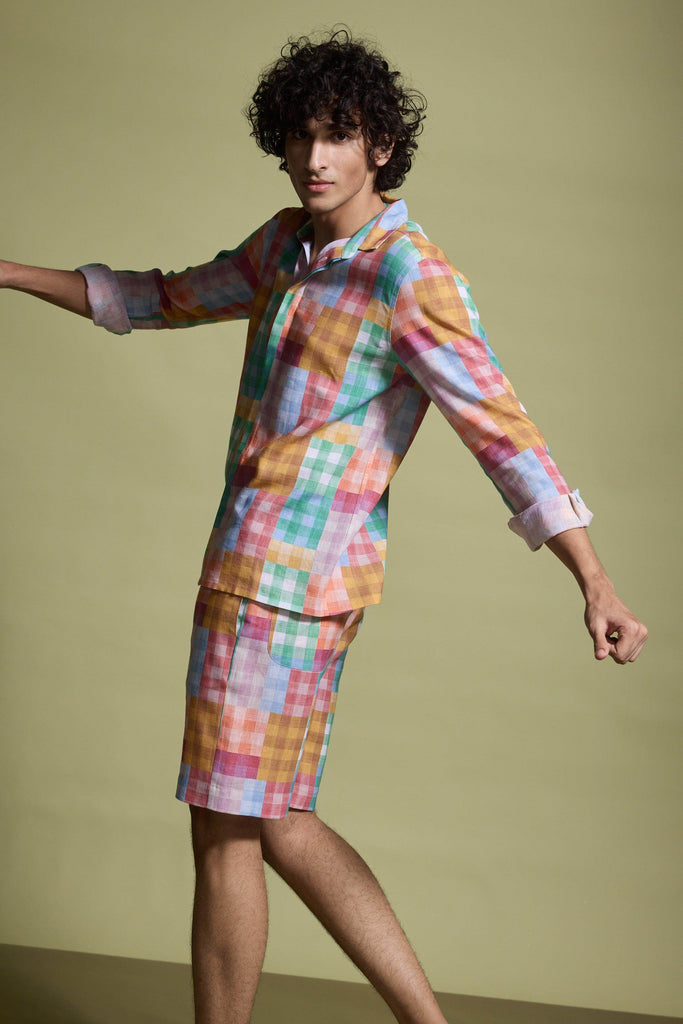 MULTICOLOUR CHECK SET - dash and dot dash and dot