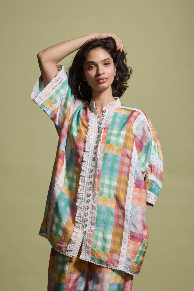 CUTWORK LACE SHIRT - dash and dot dash and dot