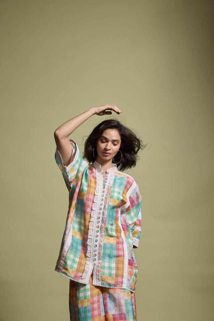 CUTWORK LACE SHIRT - dash and dot dash and dot