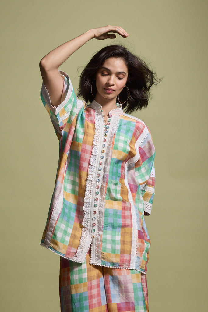 CUTWORK LACE SHIRT - dash and dot dash and dot