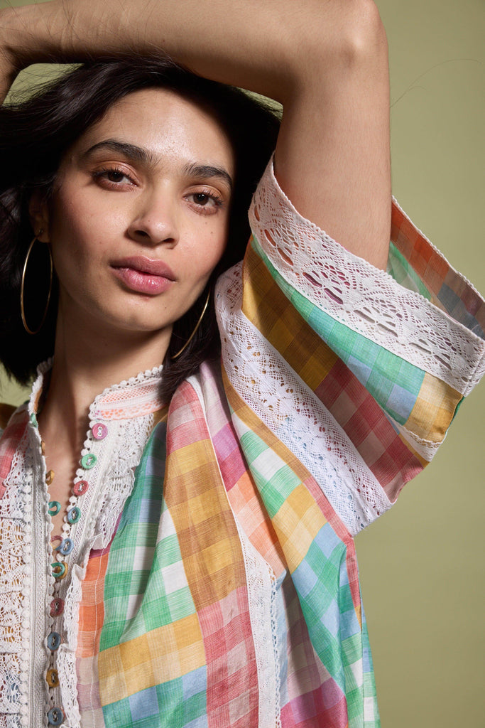 CUTWORK LACE SHIRT - dash and dot dash and dot