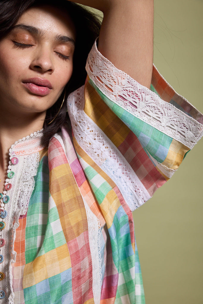 CUTWORK LACE SHIRT - dash and dot dash and dot