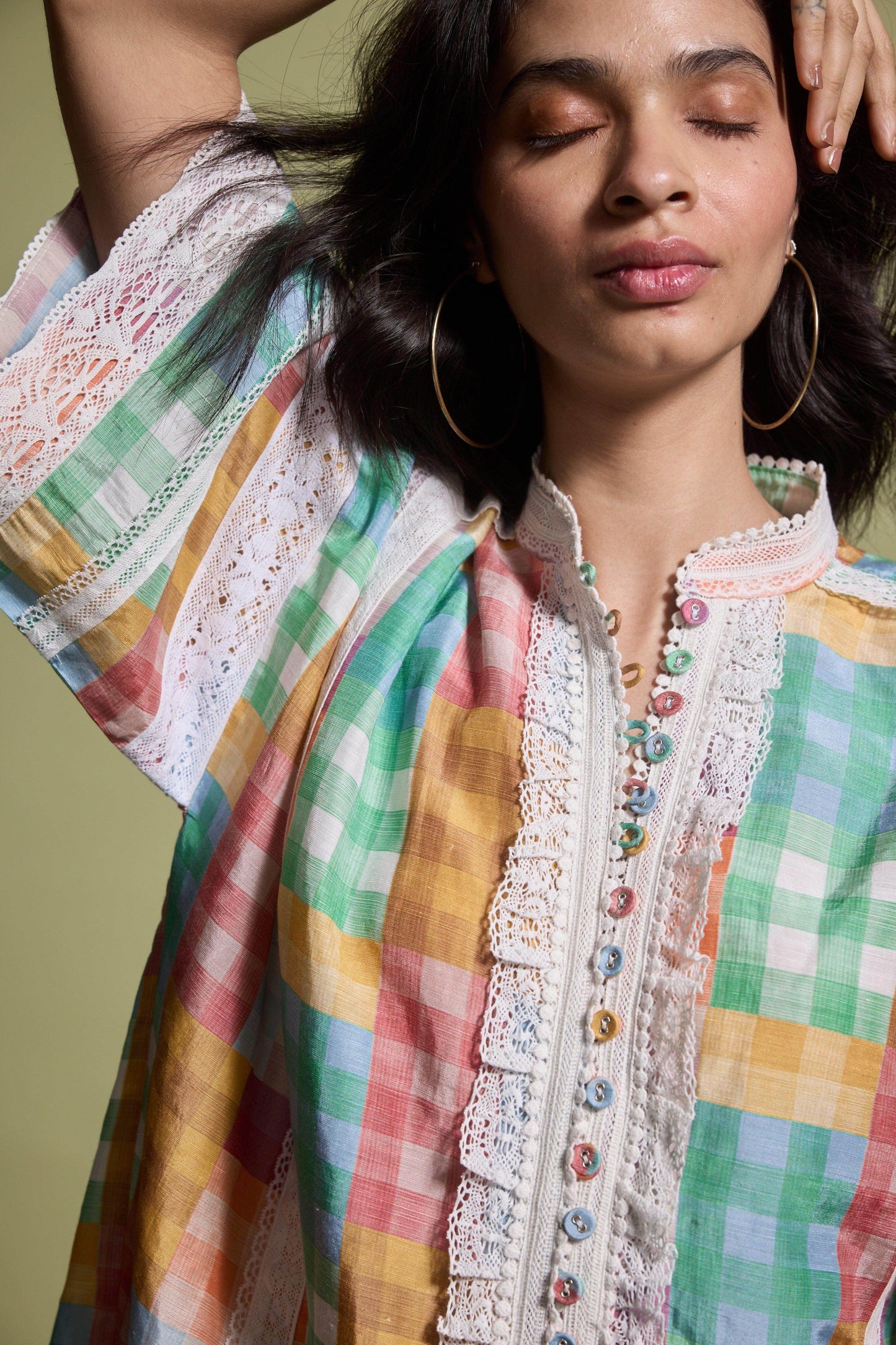 CUTWORK LACE SHIRT - dash and dot