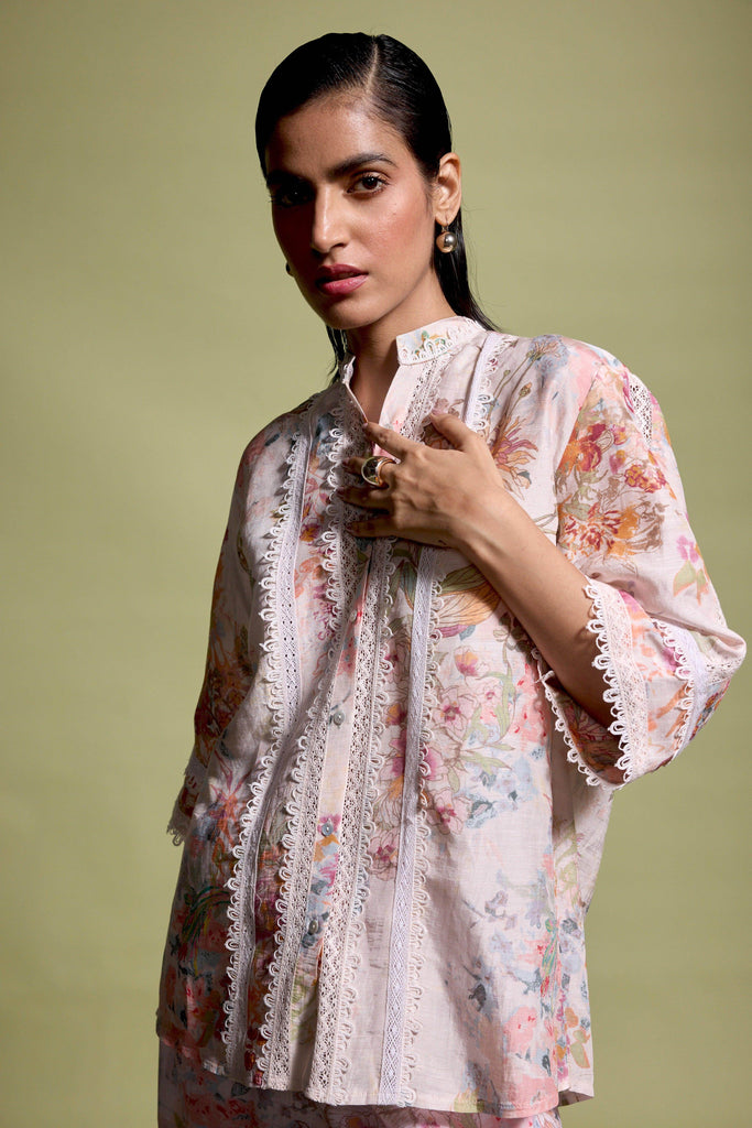 LACE LINEN PRINTED SET - dash and dot dash and dot