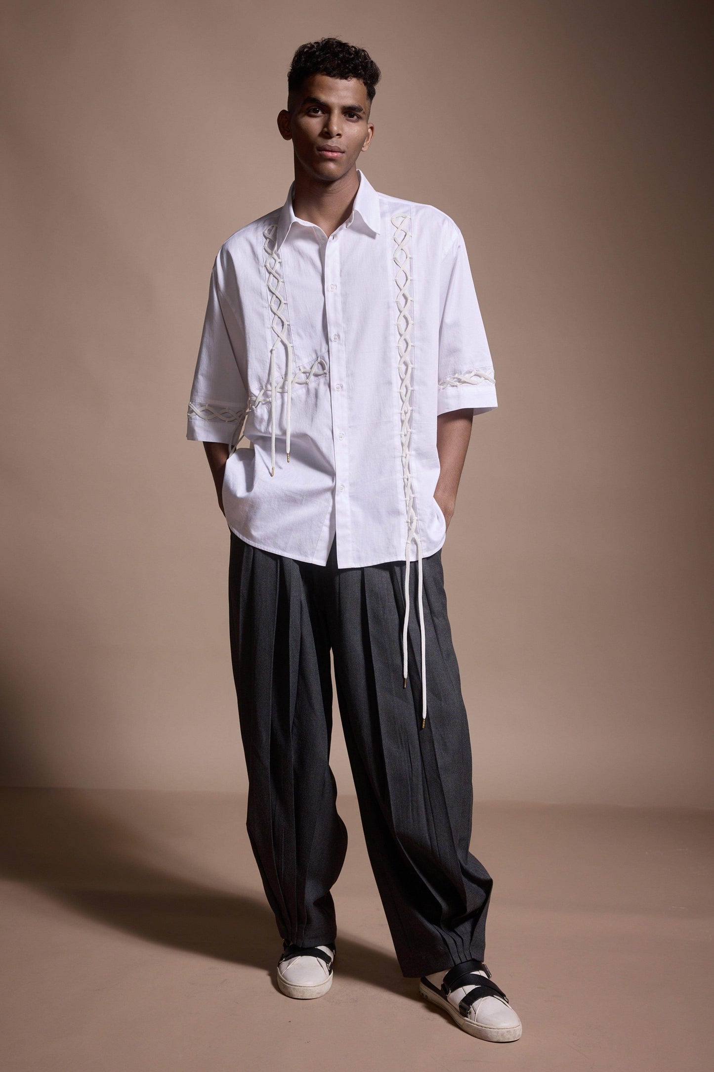 PLEATED DOWN PANT - dash and dot