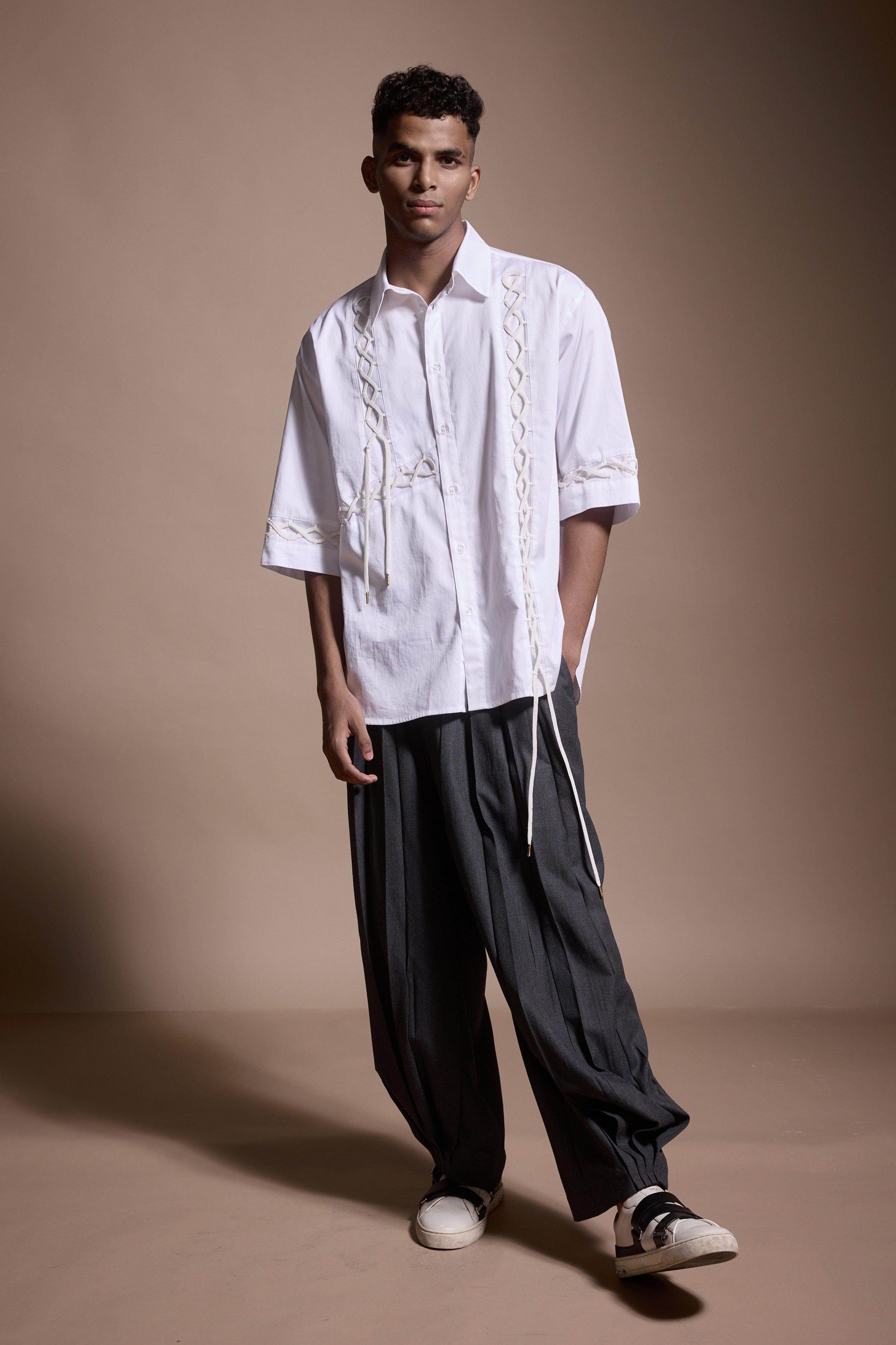 PLEATED DOWN PANT - dash and dot