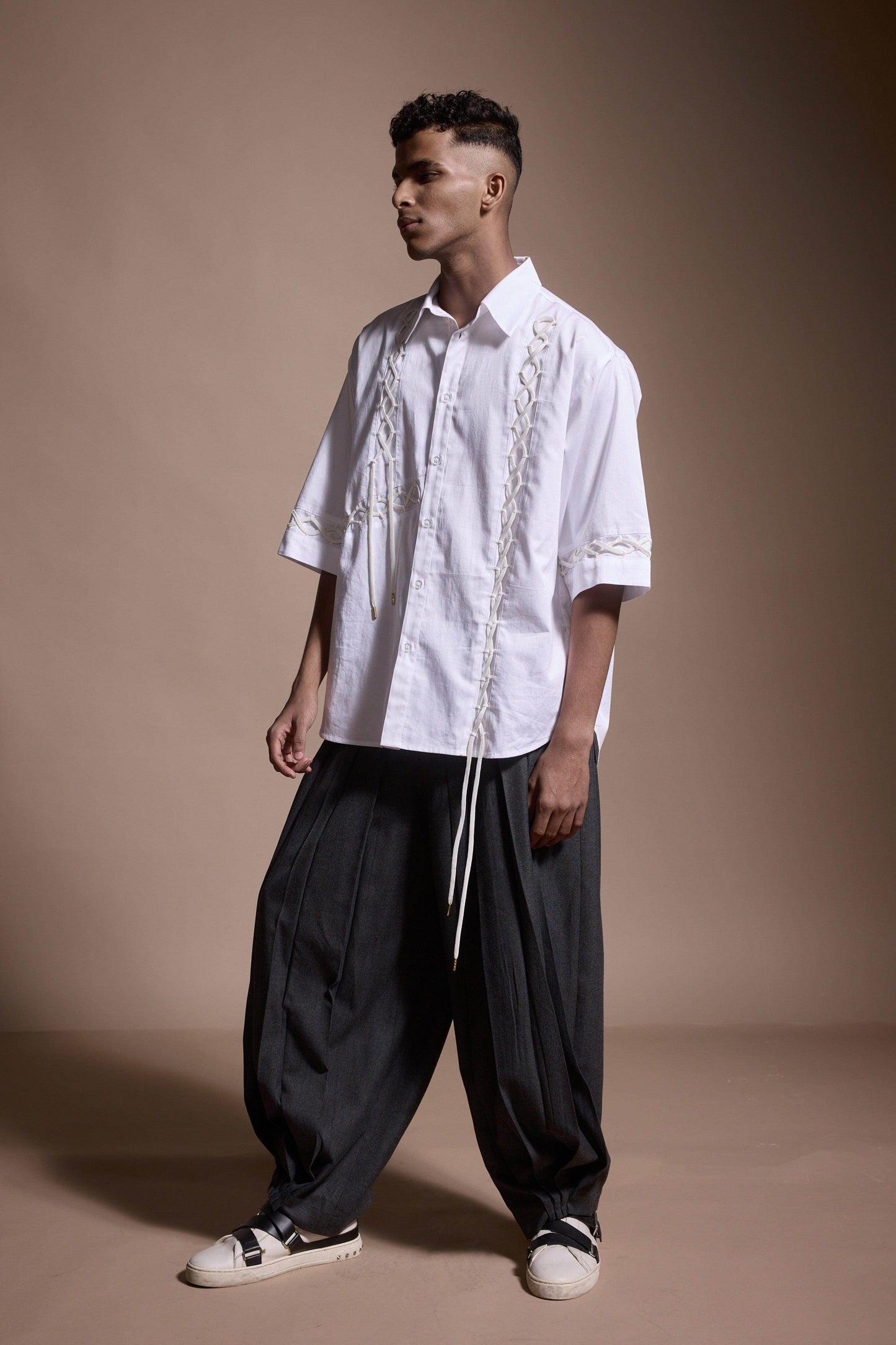 PLEATED DOWN PANT - dash and dot