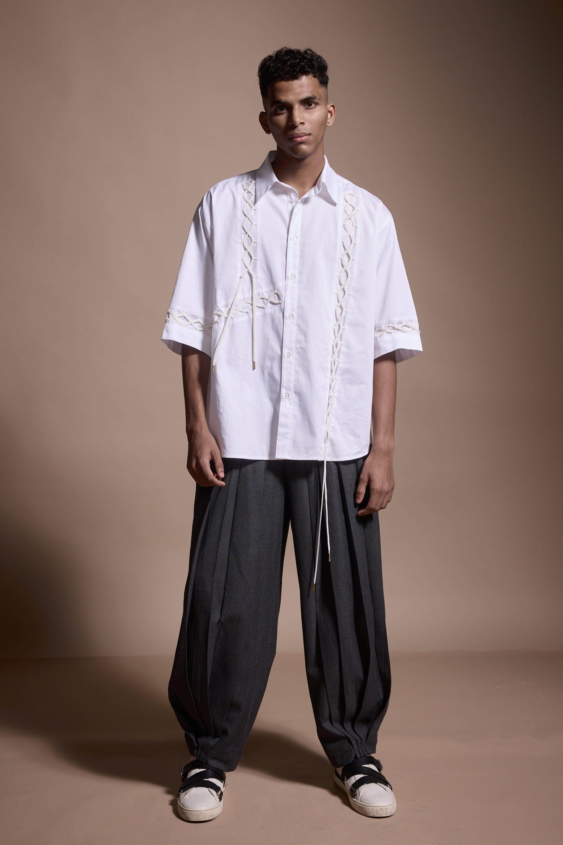 PLEATED DOWN PANT - dash and dot