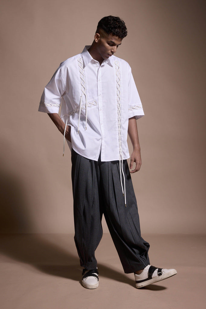 PLEATED DOWN PANT - dash and dot dash and dot