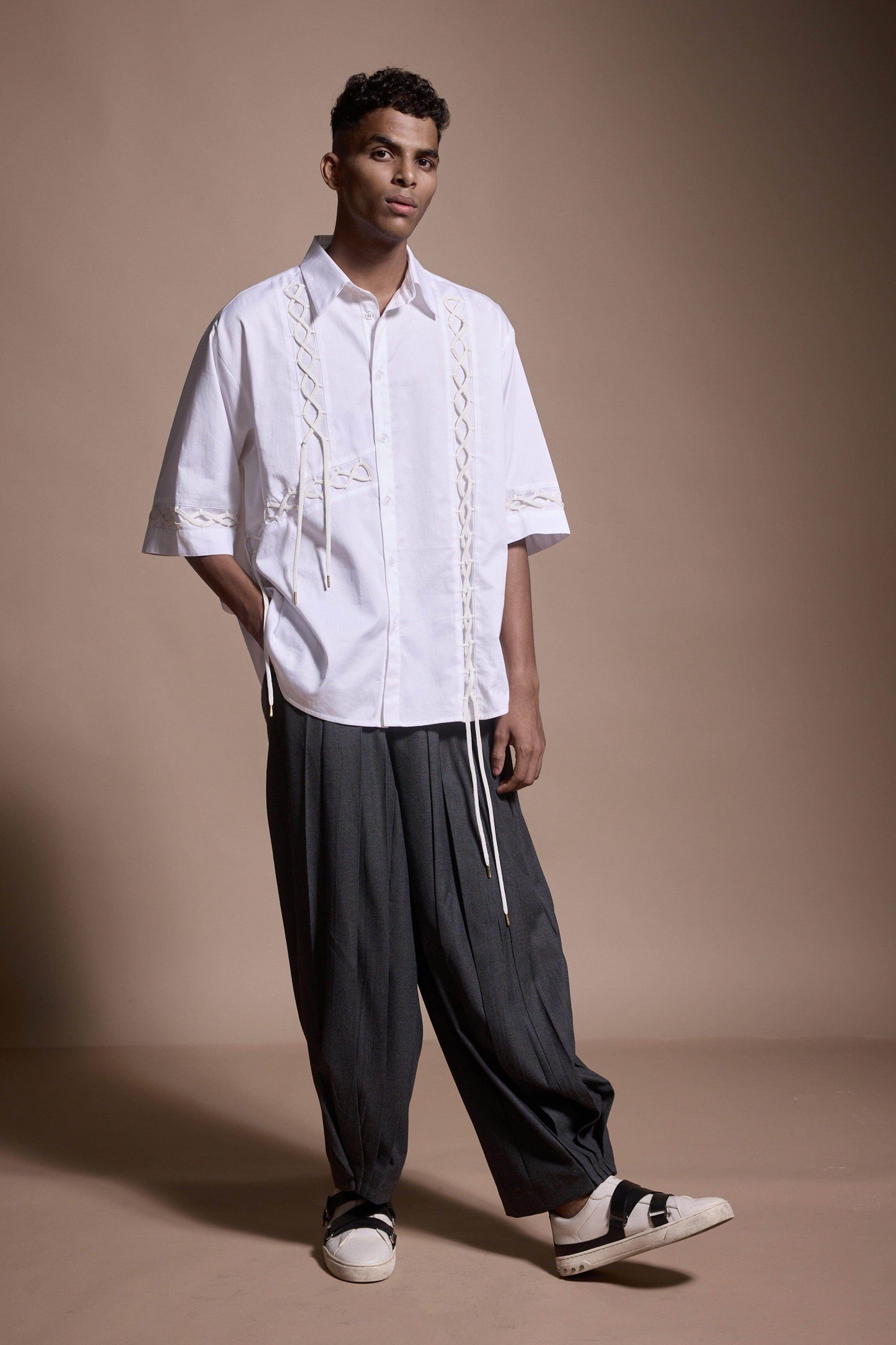 PLEATED DOWN PANT - dash and dot