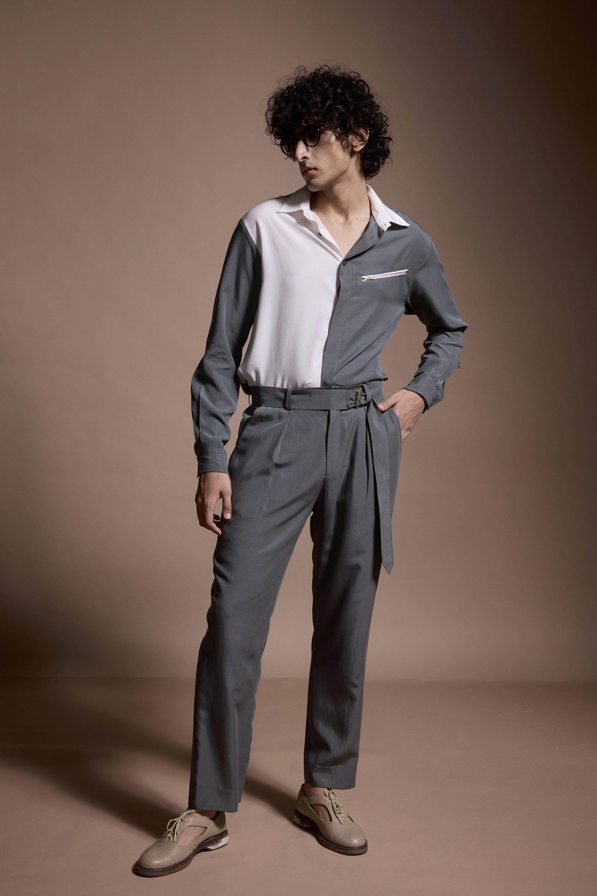 GREY/WHITE BLOCKED SET - dash and dot