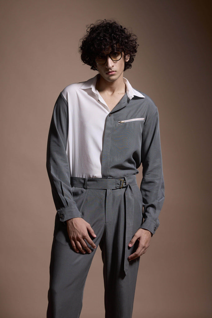 GREY/WHITE BLOCKED SET - dash and dot dash and dot