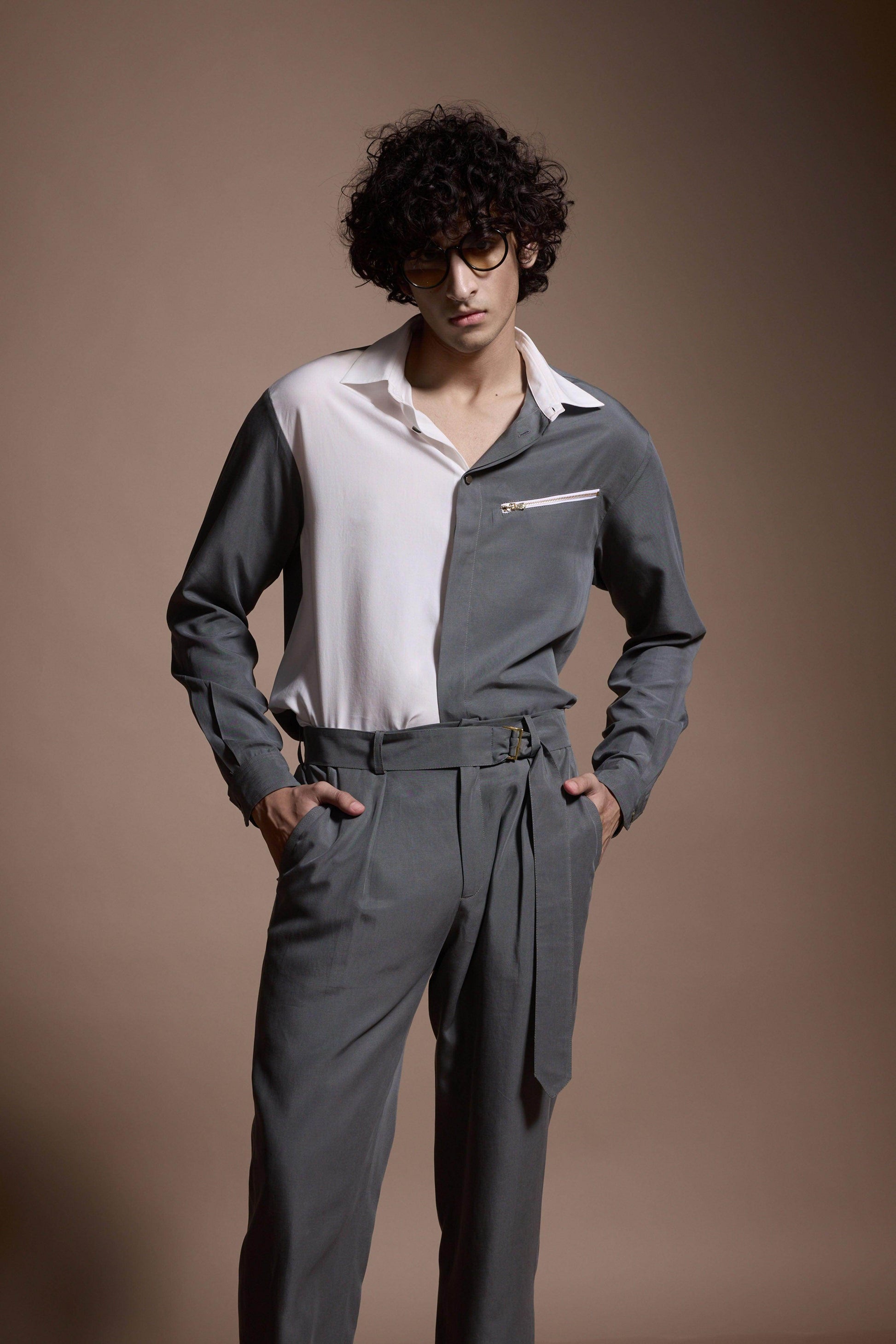 GREY/WHITE BLOCKED SET - dash and dot