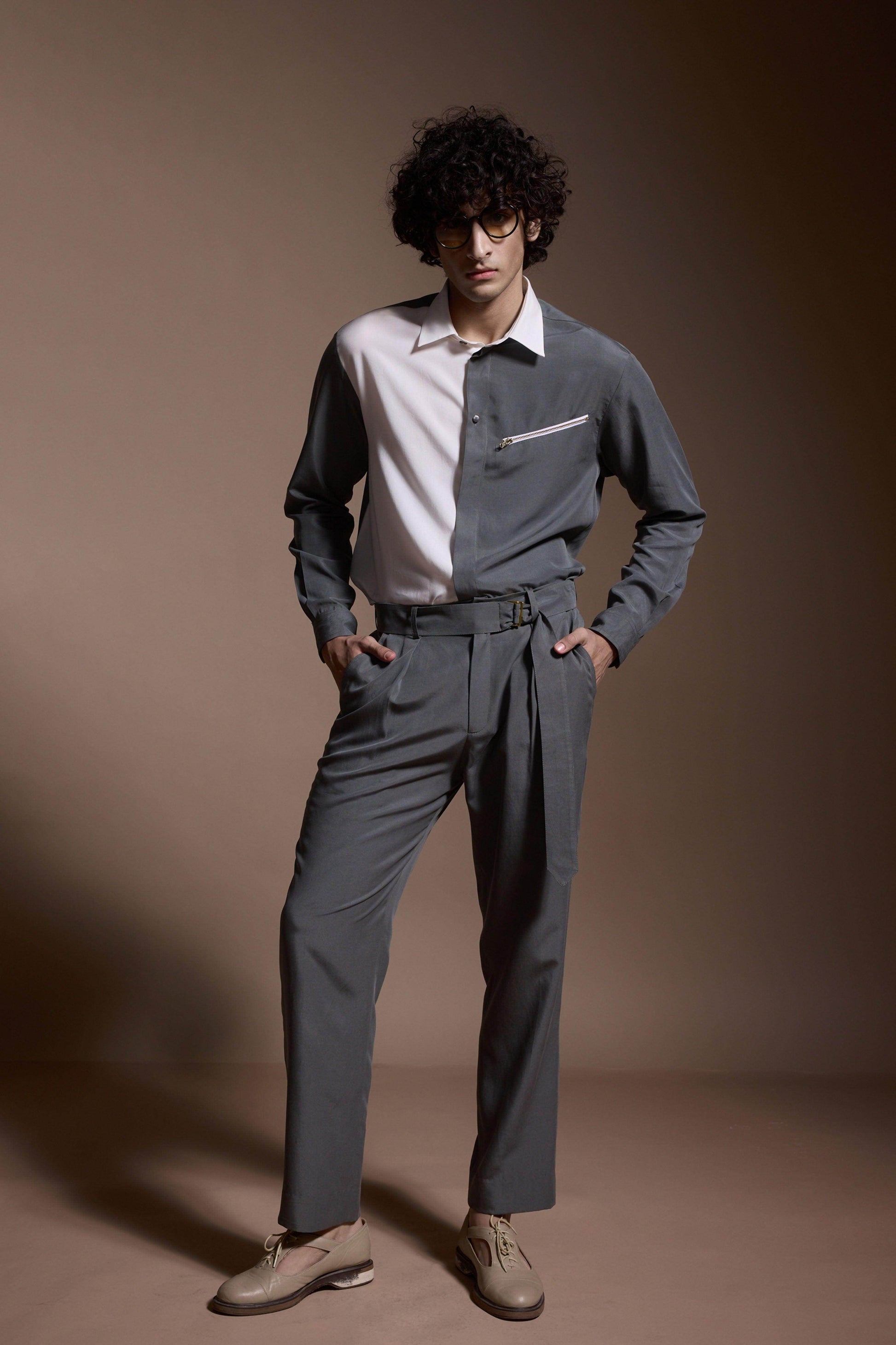 GREY/WHITE BLOCKED SET - dash and dot