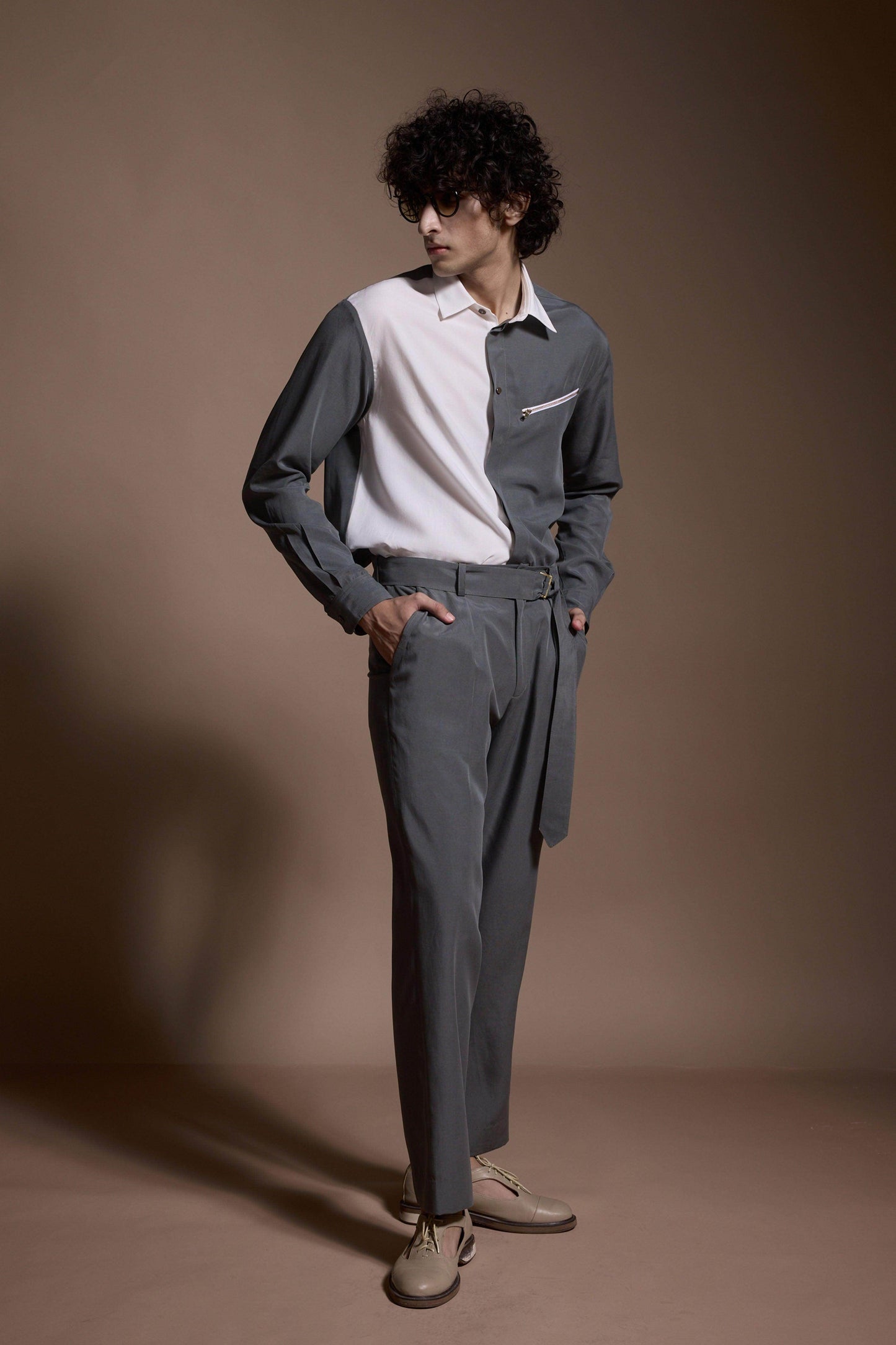 GREY/WHITE BLOCKED SET - dash and dot