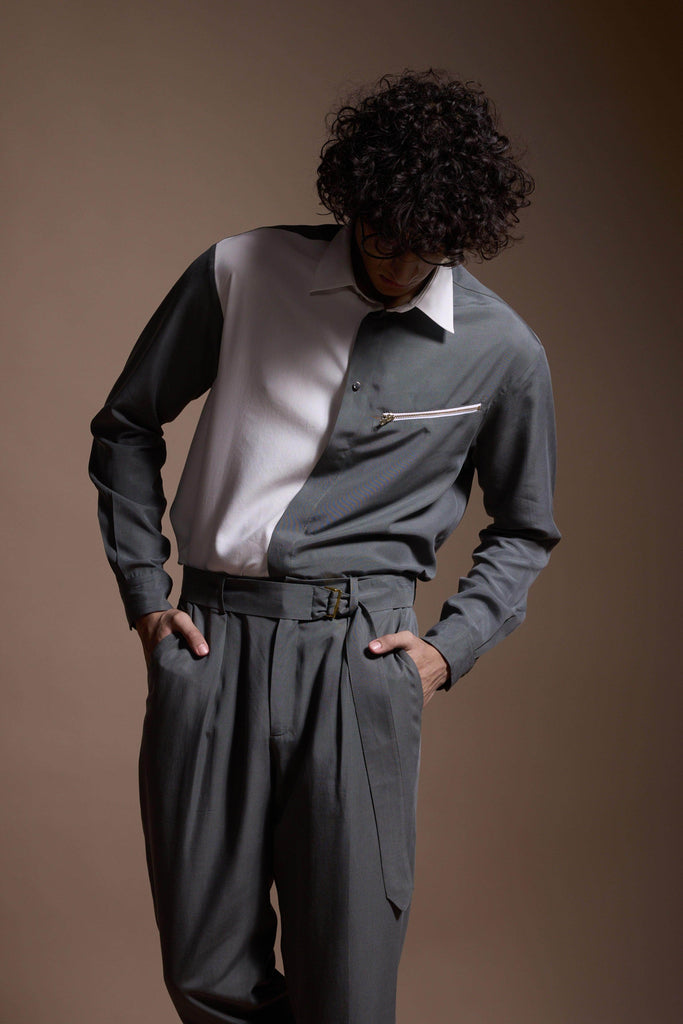 GREY/WHITE BLOCKED SET - dash and dot dash and dot