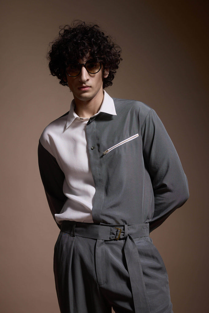 GREY/WHITE BLOCKED SET - dash and dot dash and dot