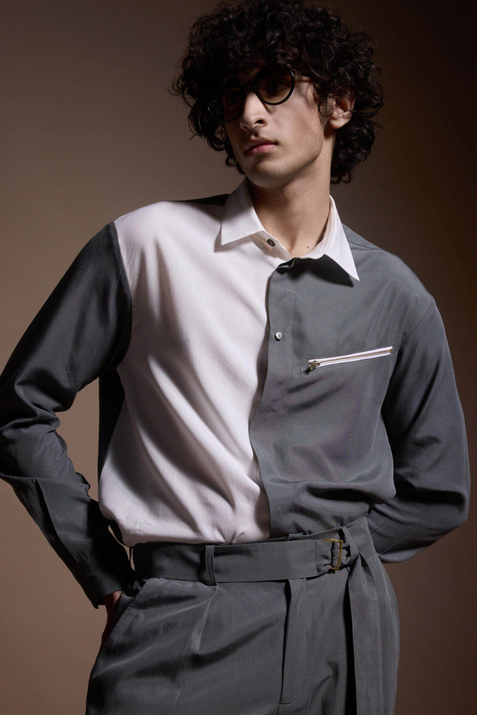 GREY/WHITE BLOCKED SET - dash and dot dash and dot