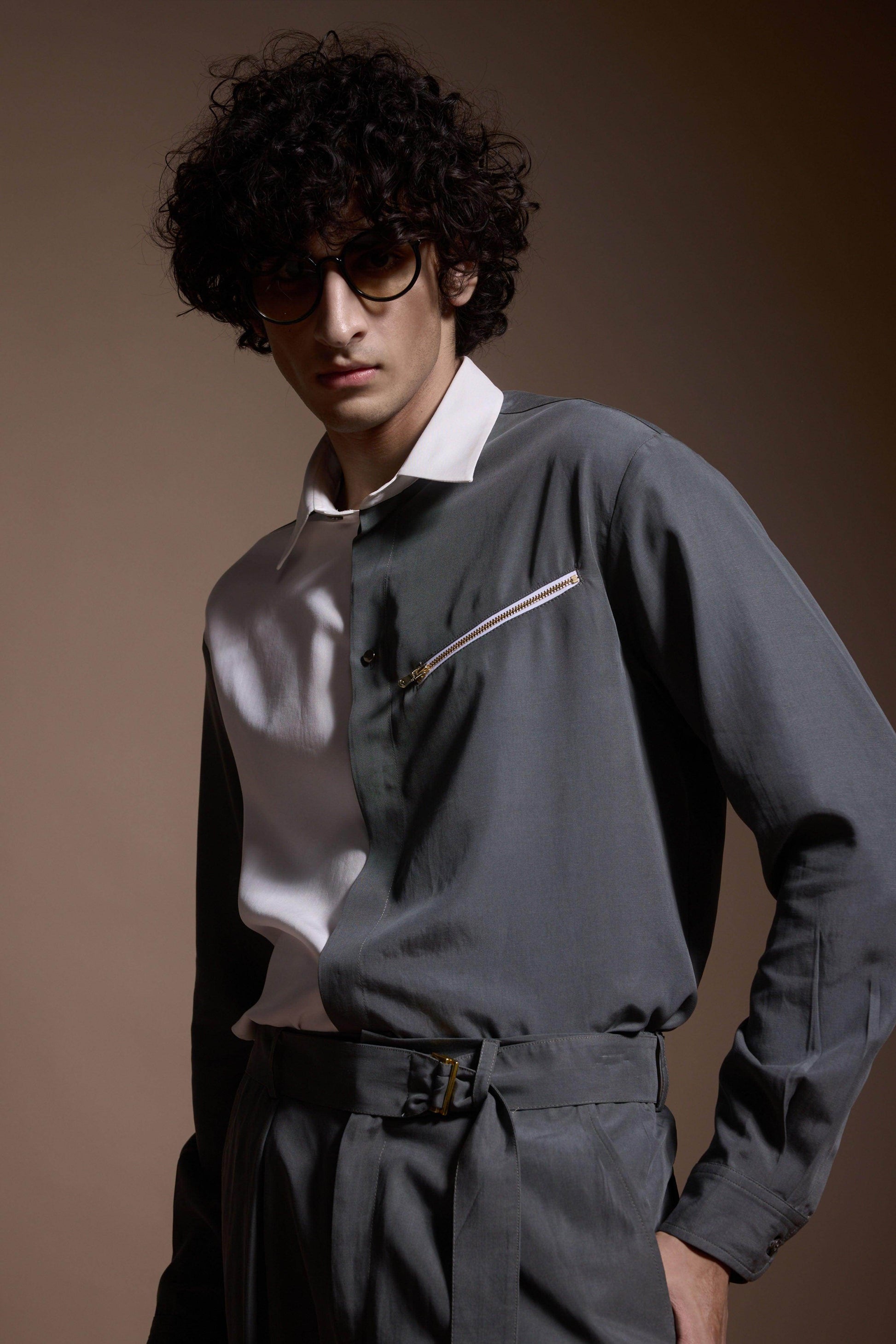 GREY/WHITE BLOCKED SET - dash and dot