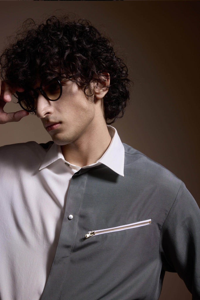 GREY/WHITE BLOCKED SET - dash and dot dash and dot