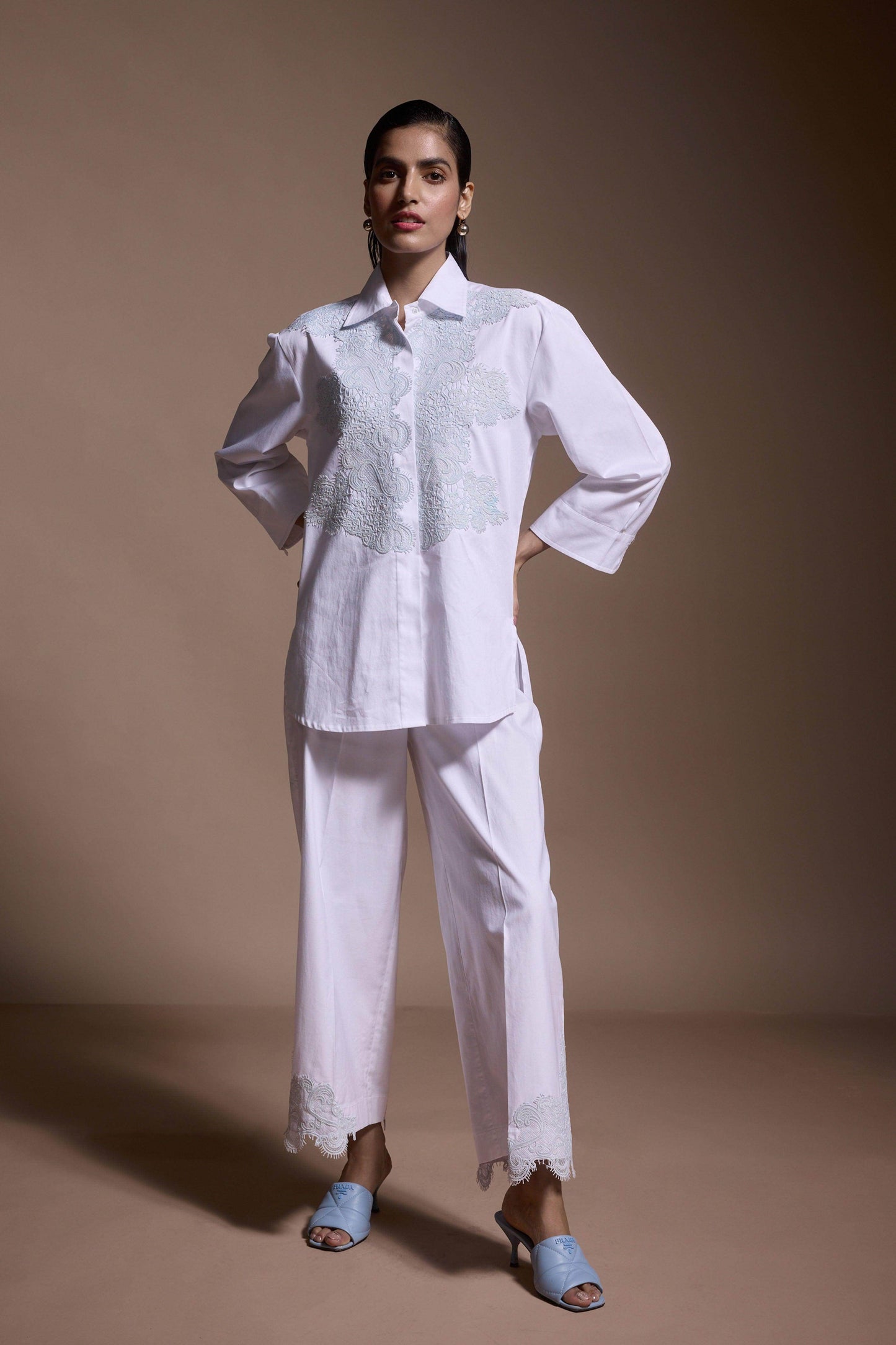 LACE HEM PANT - dash and dot