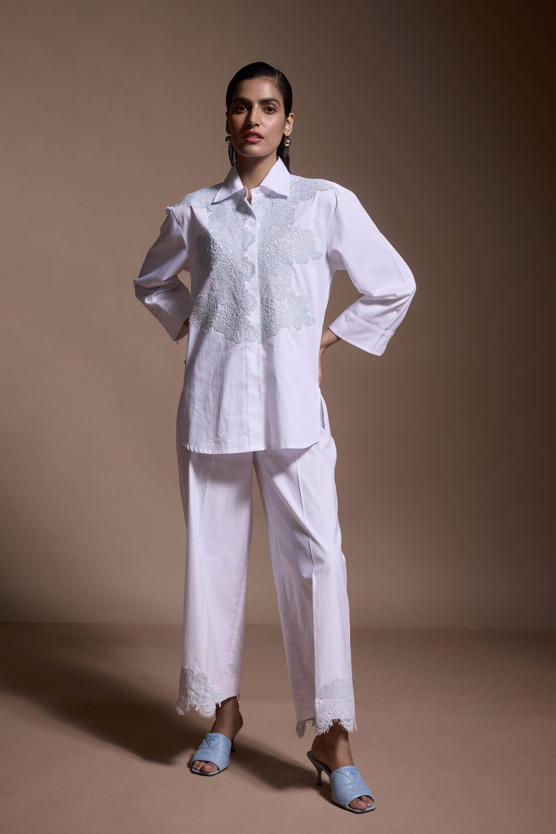 LACE HEM PANT - dash and dot