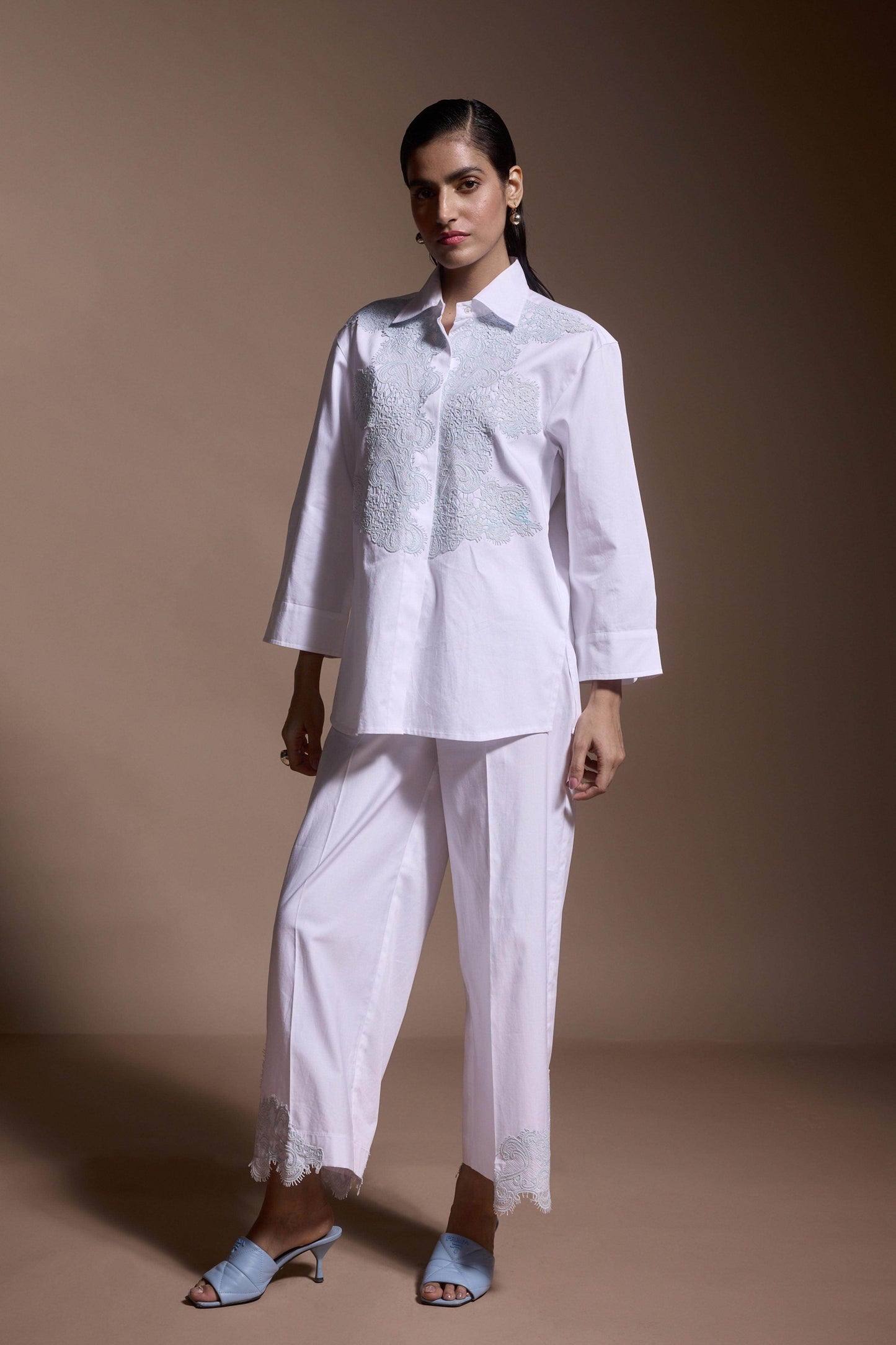 LACE HEM PANT - dash and dot