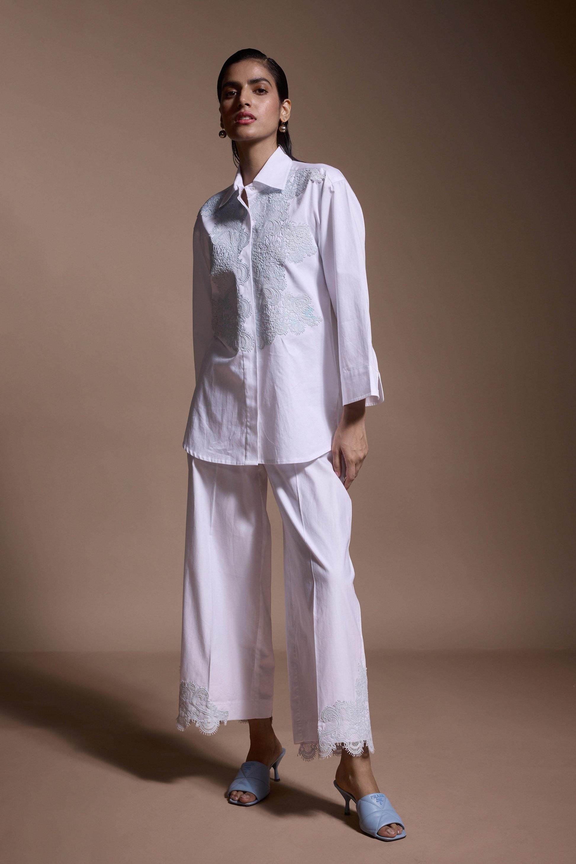 LACE HEM PANT - dash and dot