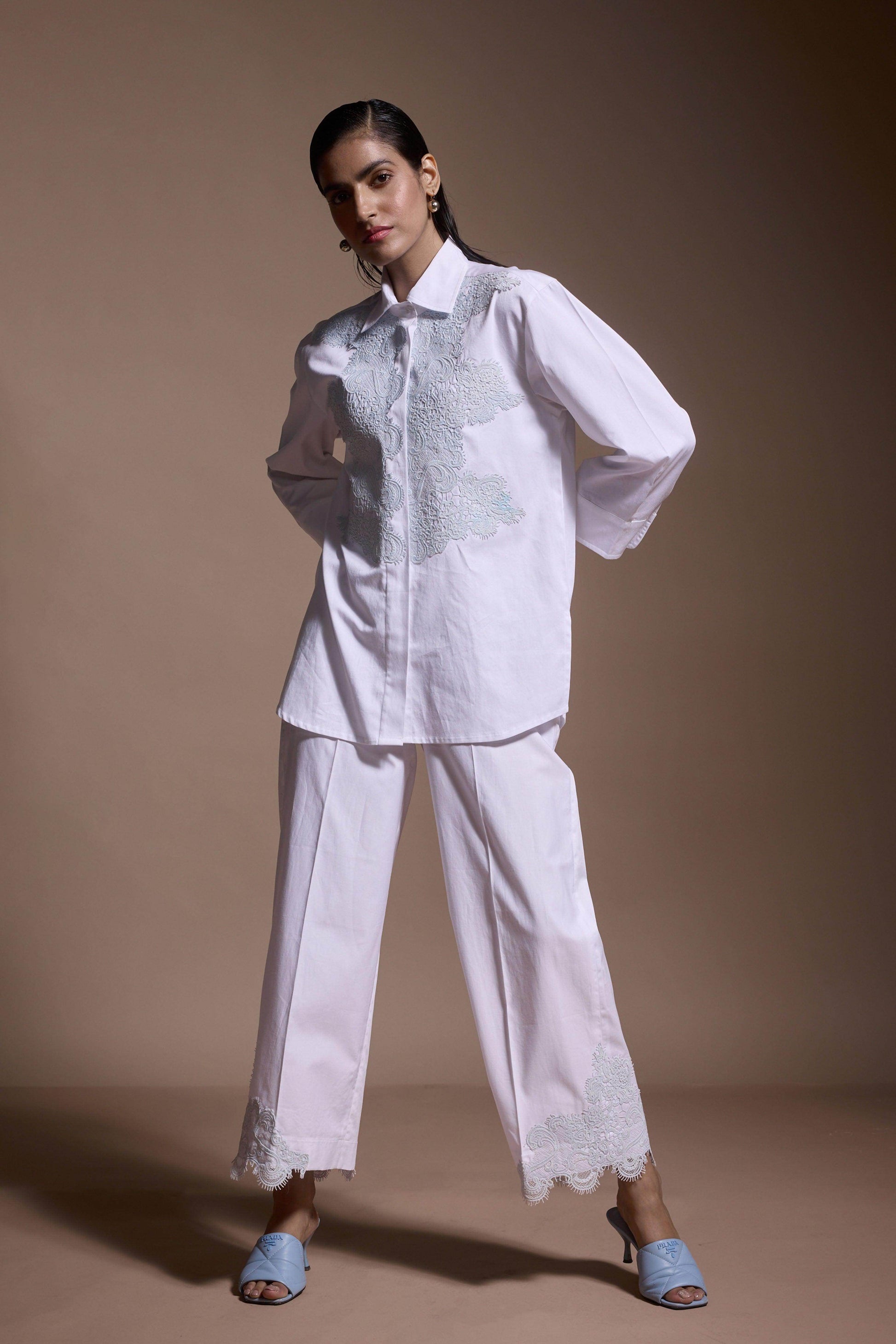 LACE HEM PANT - dash and dot