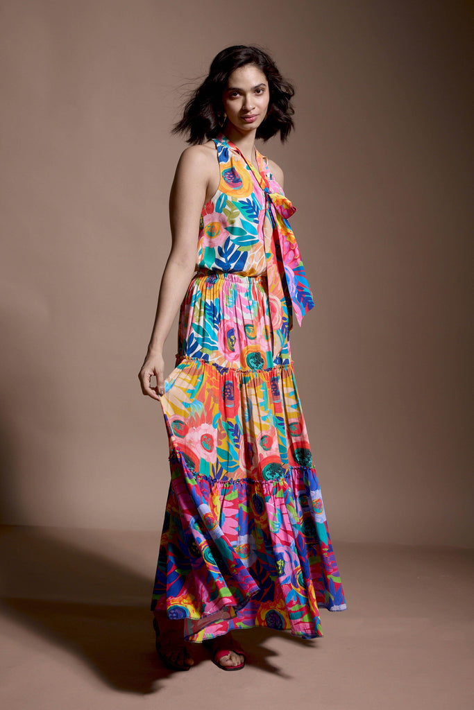 SLEEVELESS FLORAL TOP - dash and dot dash and dot