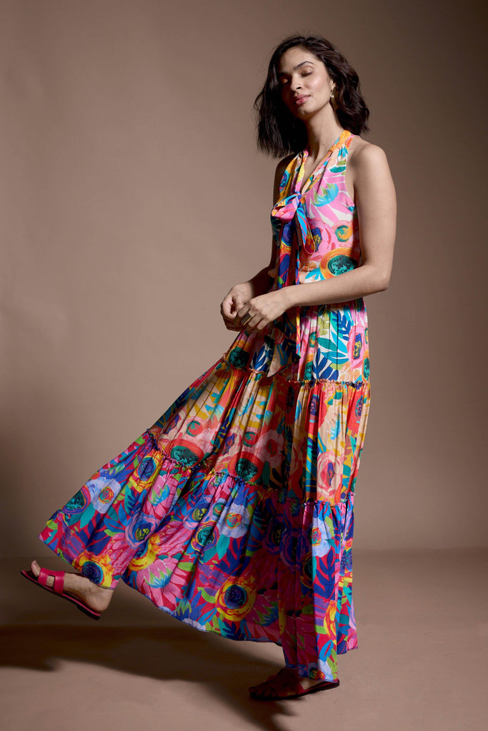 TIERED FLORAL SKIRT - dash and dot dash and dot