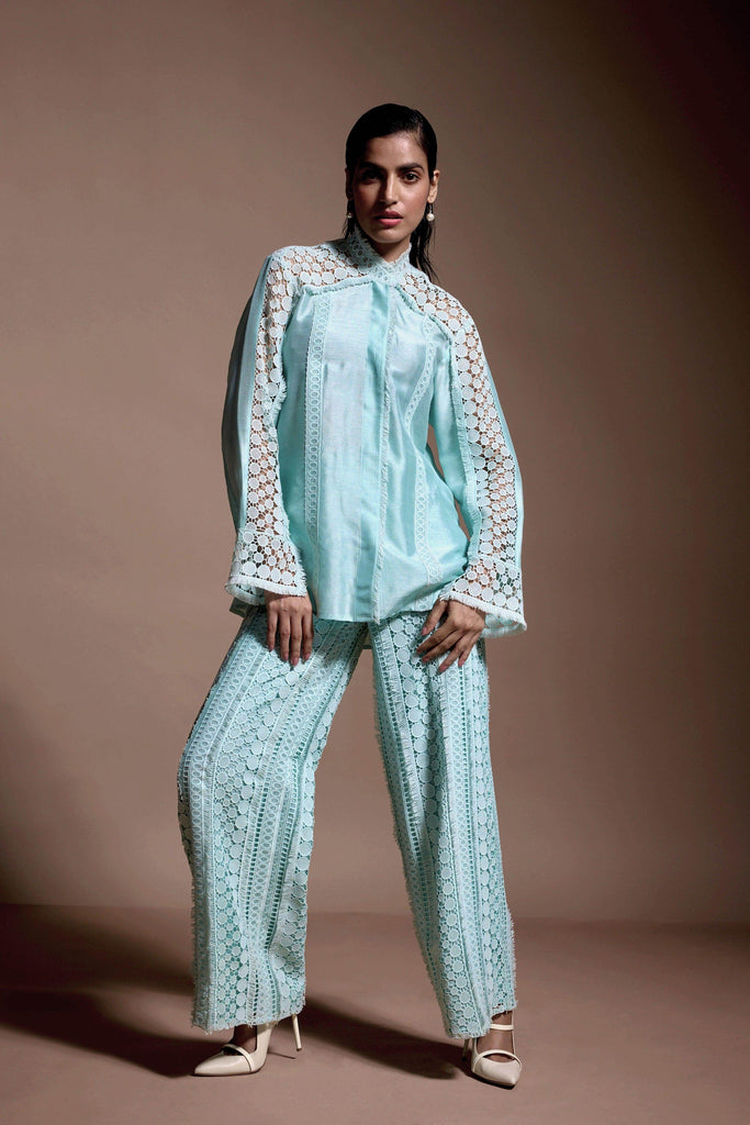 MINT BLUE LACE SET - dash and dot dash and dot