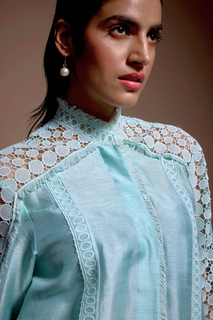 MINT BLUE LACE SET - dash and dot dash and dot