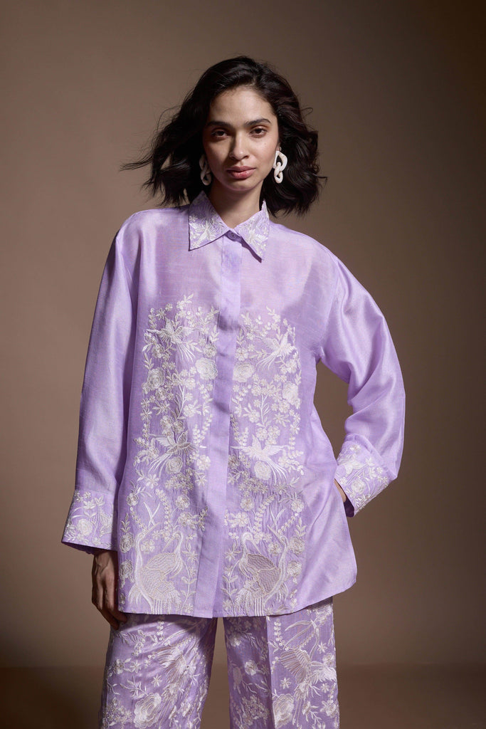 LAVENDER EMBROIDERED SET - dash and dot dash and dot