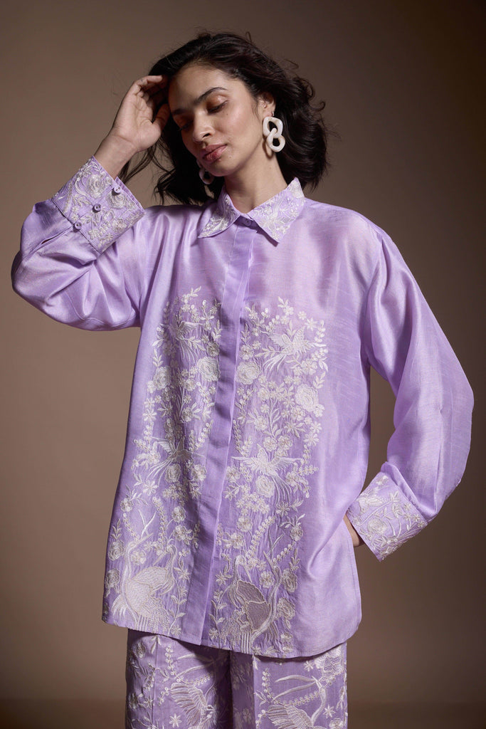 LAVENDER EMBROIDERED SET - dash and dot dash and dot