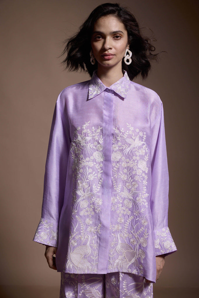 LAVENDER EMBROIDERED SET - dash and dot dash and dot