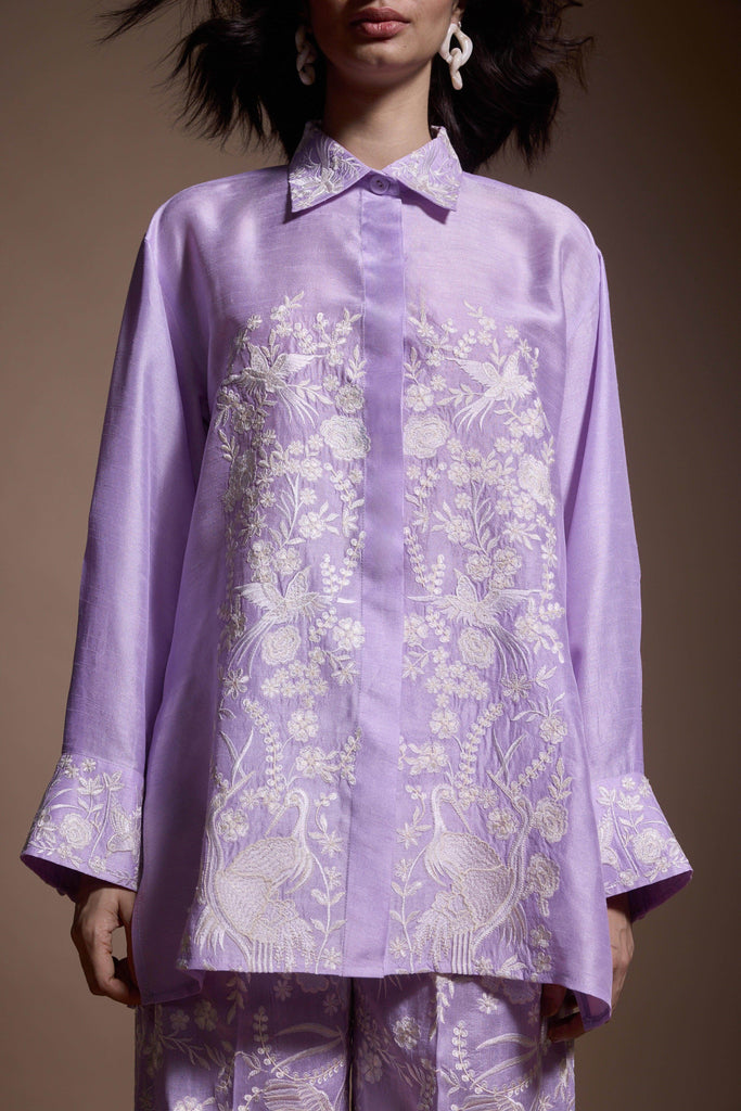 LAVENDER EMBROIDERED SET - dash and dot dash and dot