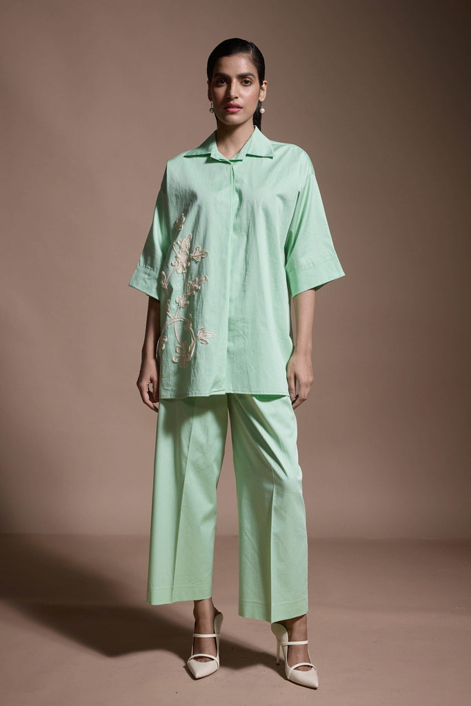 MOTIF EMBROIDERED SHIRT - dash and dot dash and dot