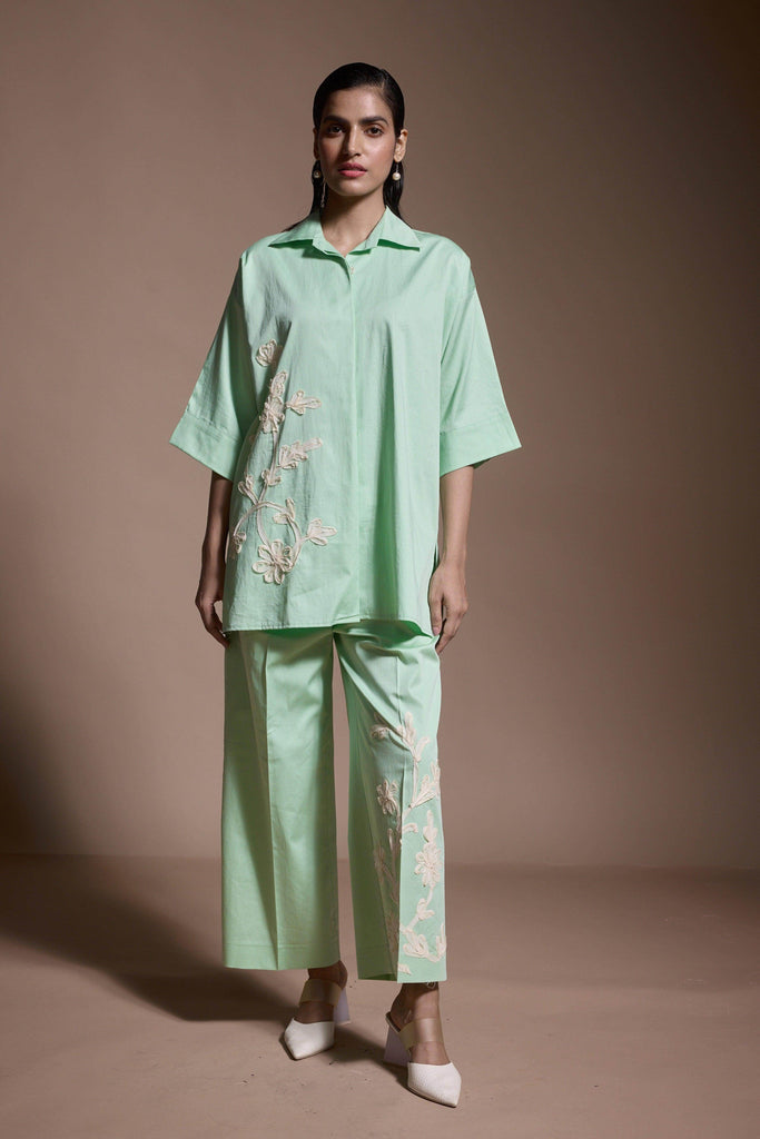 MOTIF EMBROIDERED SHIRT - dash and dot dash and dot