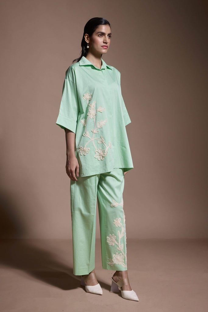 MOTIF EMBROIDERED PANT - dash and dot dash and dot