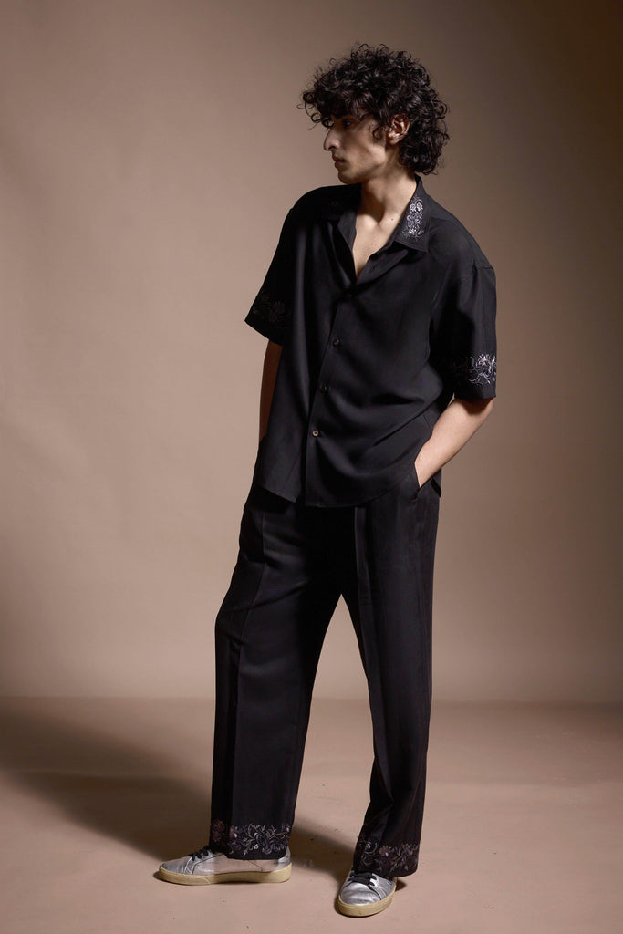 METALLIC EMBROIDERED PANT - dash and dot dash and dot