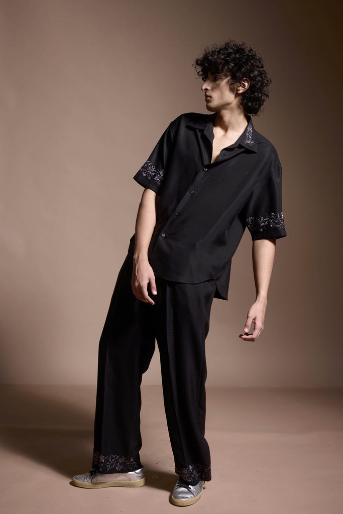 METALLIC EMBROIDERED PANT - dash and dot dash and dot