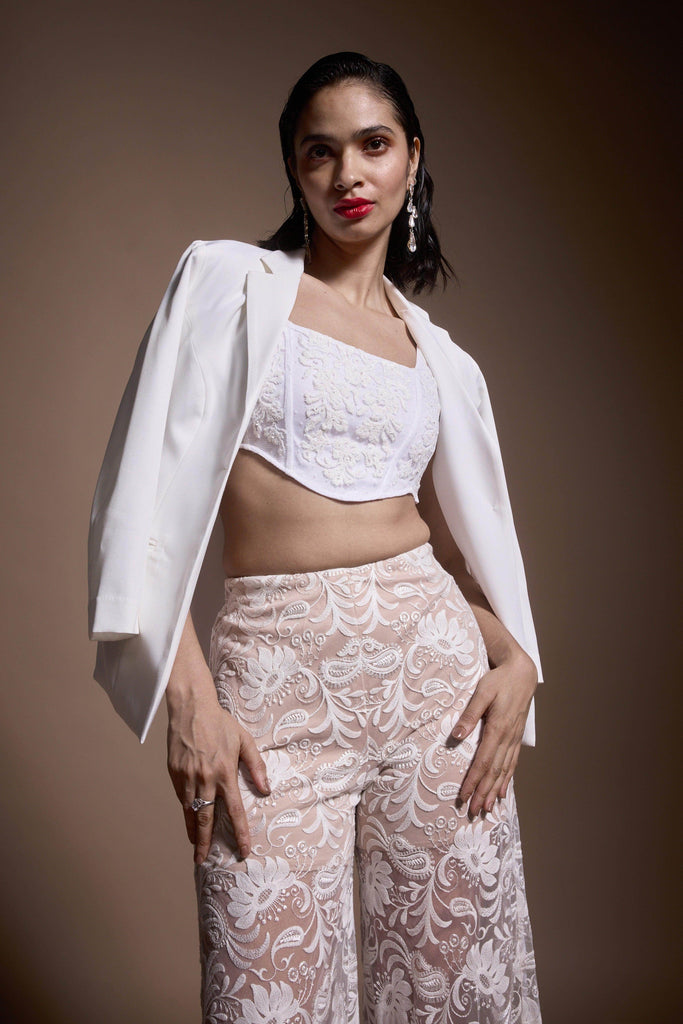 EMBROIDERED IVORY BRALETTE - dash and dot dash and dot