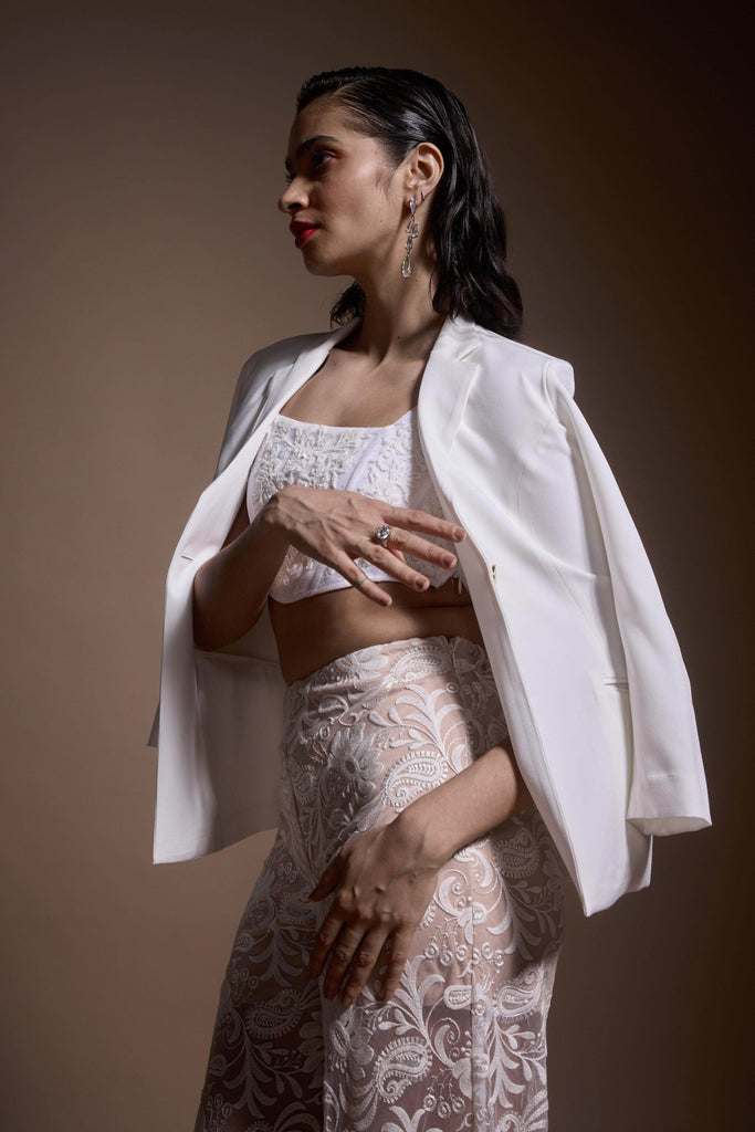 IVORY BLAZER - dash and dot dash and dot