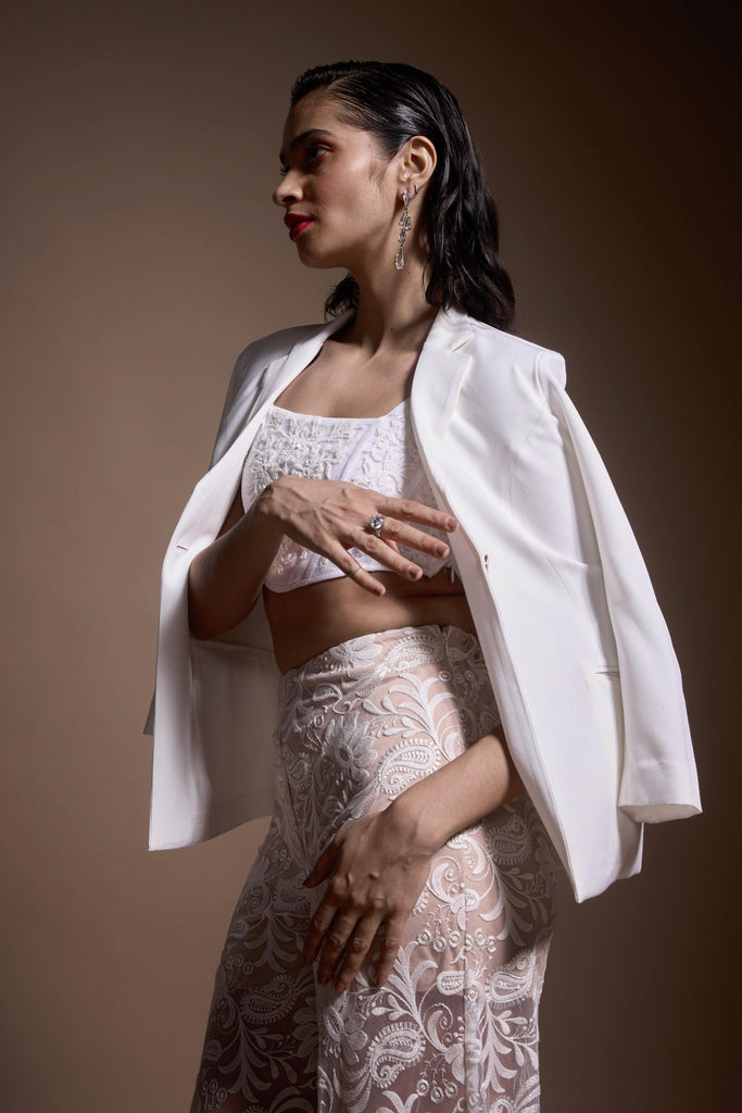 EMBROIDERED IVORY BRALETTE - dash and dot dash and dot