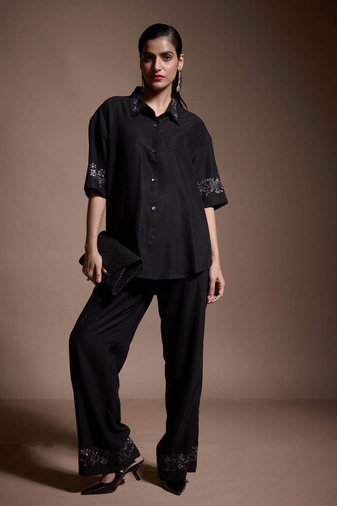 METALLIC EMBROIDERED PANT - dash and dot dash and dot