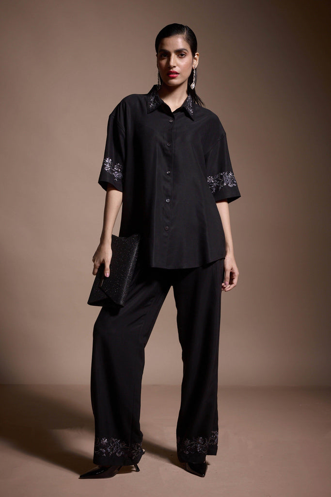 METALLIC EMBROIDERED PANT - dash and dot dash and dot